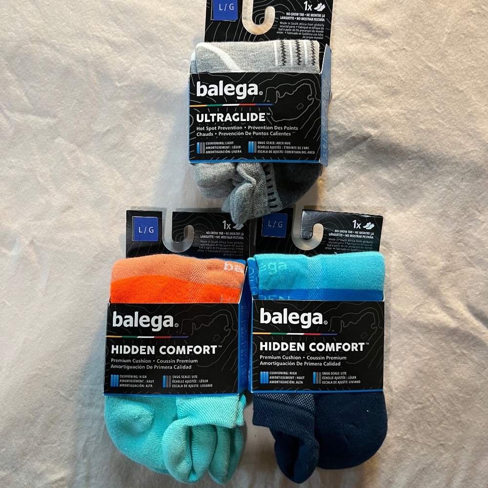 **Lot of 3** Brand New BALEGA No-Show Running socks